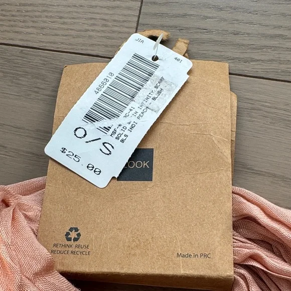 Cotton Silk Blend Infinity Scarf in Peach  blush 🍑☺️ - Picture 3 of 8